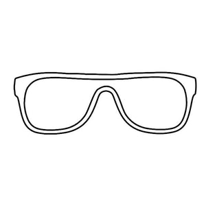 Black Roshambo Junior Single Shield Sunglasses