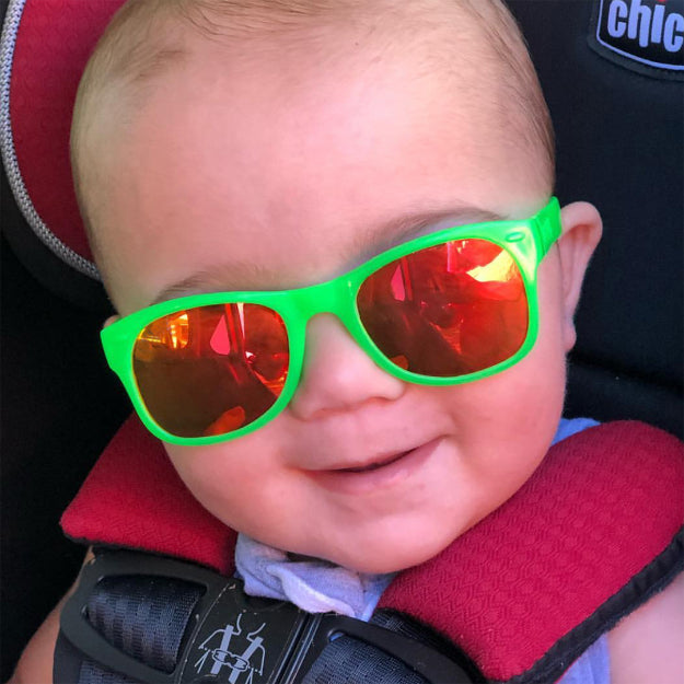 Green RoShamBo Baby Sunglasses