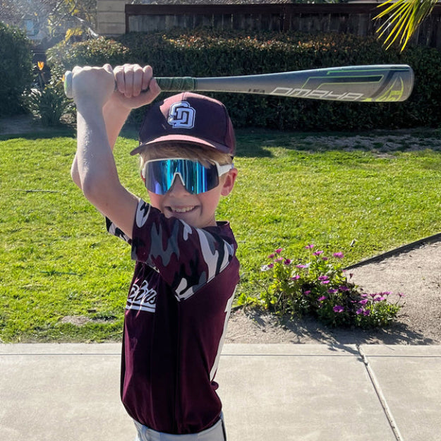 White Roshambo Teen Wraparound Sunglasses