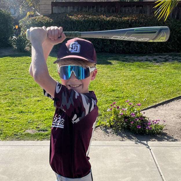 Black Roshambo Teen Wraparound Sunglasses