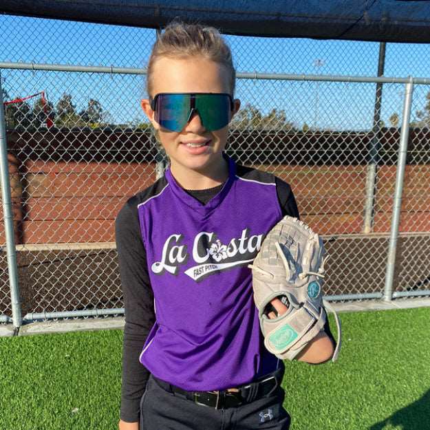 Black Roshambo Teen Wraparound Sunglasses