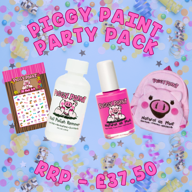 THE Piggy Paint Gift Set - Rucksack, Remover, Nail Polish (Random Colour) & Nail Art Sticker (Random Design) (Copy)