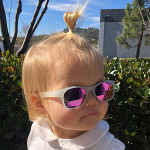 Glitter White RoShamBo Toddler Sunglasses