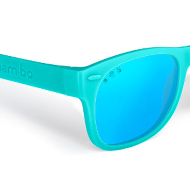 Teal RoShamBo Junior Sunglasses Blue Mirror