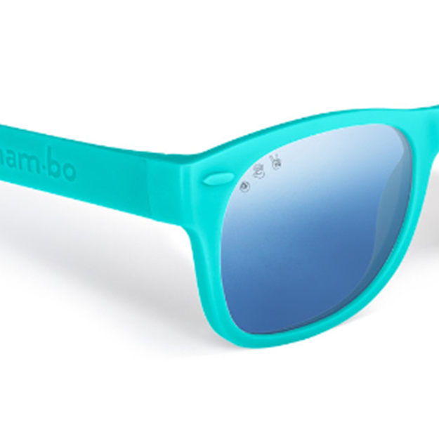 Teal RoShamBo Junior Sunglasses Chrome