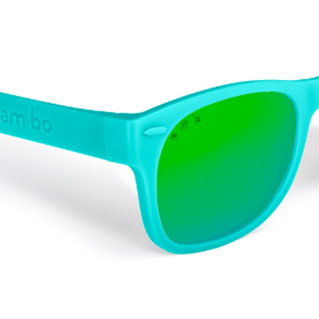 Teal RoShamBo Junior Sunglasses Green Mirror