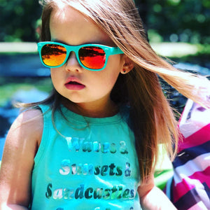 Teal RoShamBo Toddler Sunglasses