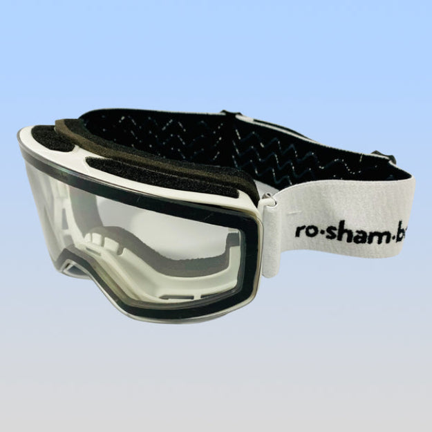White RoShamBo Youth Snow Goggles