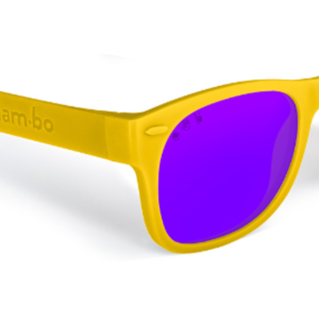 Yellow RoShamBo Toddler Sunglasses Purple Mirror