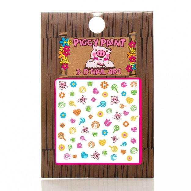 Piggy Paint Kid Friendly 3D Nail Art Stickers Blossom
