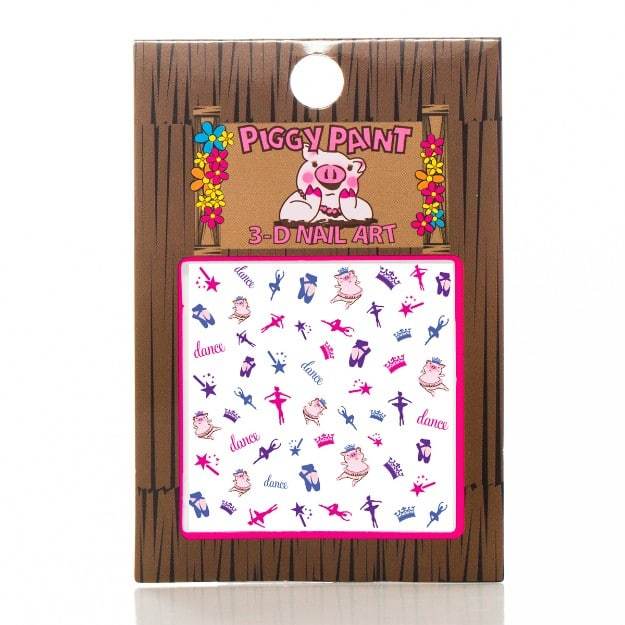 Piggy Paint Kid Friendly 3D Nail Art Stickers Ballet
