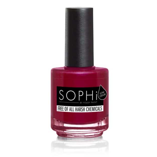 SOPHi Non Toxic Adult Nail Polish Out of the Cellar - Deep Red Shimmer