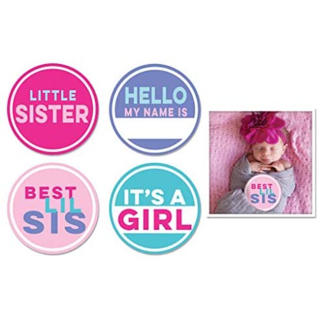 Sale: Sticky Bellies Baby Milestones by Month Sticker Sets Hello Baby Girl