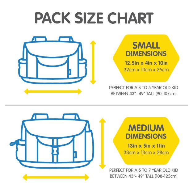 Sizing Guide for Children's Backpacks/