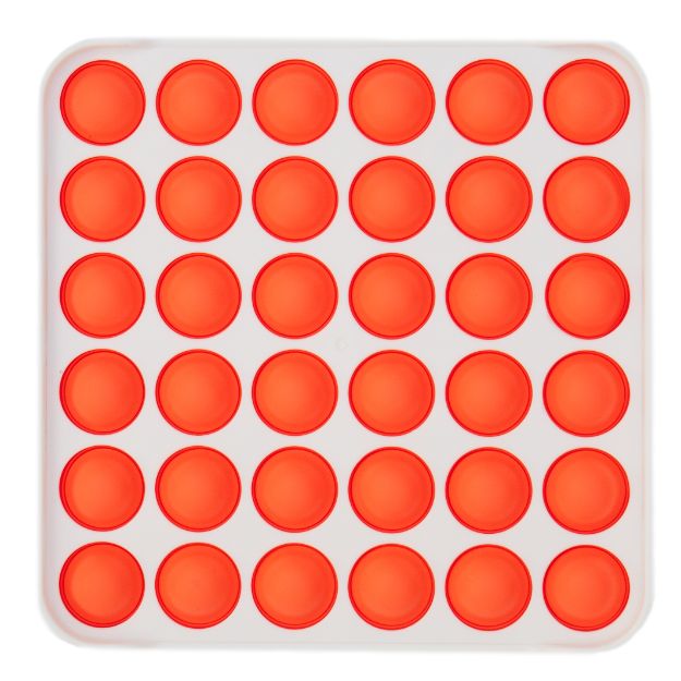 Bubble Pop Fidget Toy Pastel Red Square
