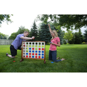 Giant 4 Connect in a Row with Carrying Case and Stained and Finished Legs and Frame - Kids Happy House