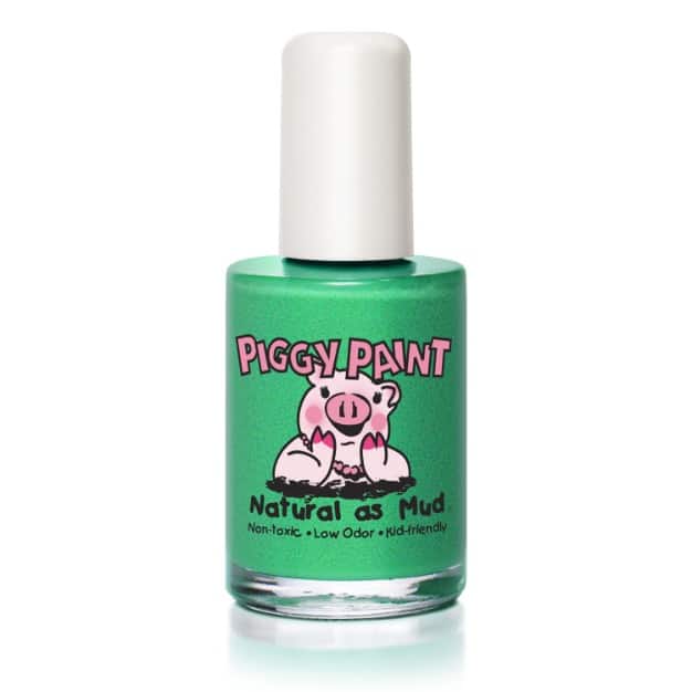 Piggy Paint Kid Friendly Nail Polish (Full Bottle Size - 15ml) Ice Cream Dream - Dark Intense Green Shimmer
