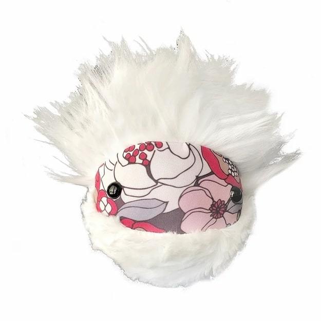 MimbleBall Plush Cuddle Toy Ivie - White Floral