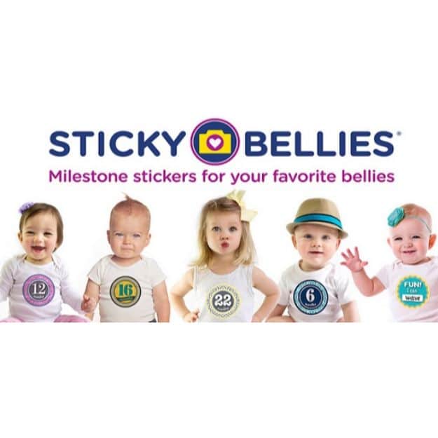 Sale: Sticky Bellies Baby Milestones by Month Sticker Sets