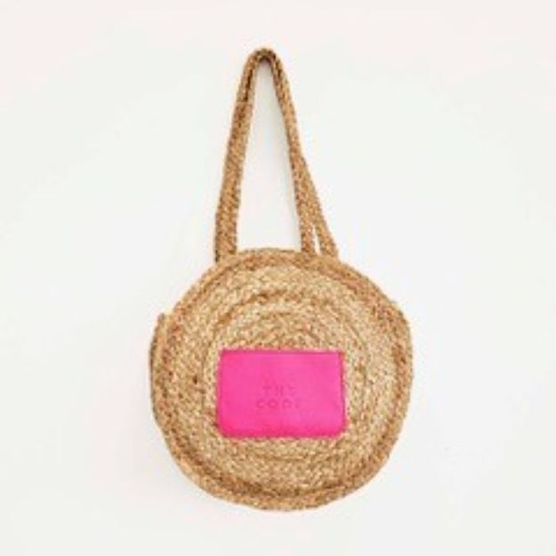 Round Jute Shoulder Bag by The Code Rose